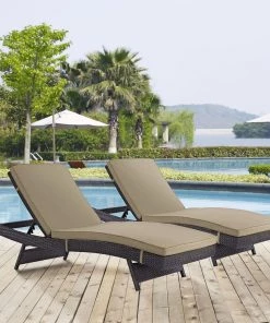 Modway Lounge Chair Outdoor Convene Chaise Outdoor Patio Set Of 2 Espresso Mocha 8 Modway Lounge Chair Outdoor Convene Chaise Outdoor Patio Set Of 2 Espresso Mocha
