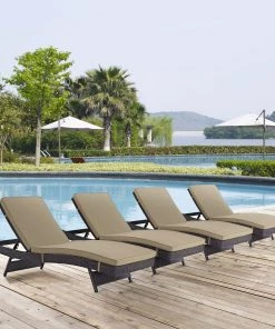 Modway Convene Chaise Outdoor Patio Set Of 4 Espresso Mocha Lounge Chair Outdoor 10 Modway Convene Chaise Outdoor Patio Set Of 4 Espresso Mocha Lounge Chair Outdoor