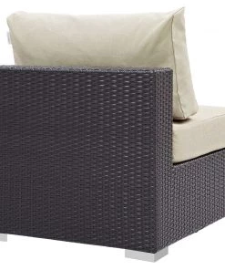 Modway Outdoor Sectional Convene Outdoor Patio Armless Espresso Beige 6 Modway Outdoor Sectional Convene Outdoor Patio Armless Espresso Beige