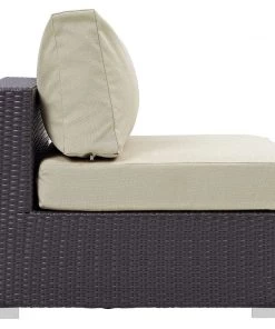 Modway Outdoor Sectional Convene Outdoor Patio Armless Espresso Beige