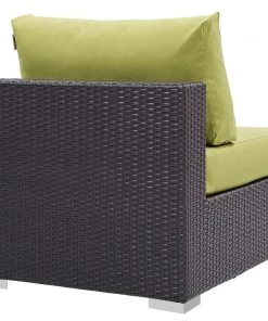 Modway Outdoor Sectional Convene Outdoor Patio Armless Espresso Peridot 6 Modway Outdoor Sectional Convene Outdoor Patio Armless Espresso Peridot