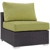 Modway Outdoor Sectional Convene Outdoor Patio Armless Espresso Peridot