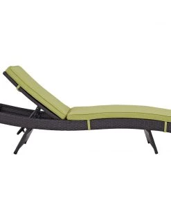 Modway Lounge Chair Outdoor Convene Outdoor Patio Chaise Espresso Peridot