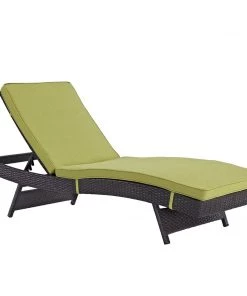 Modway Lounge Chair Outdoor Convene Outdoor Patio Chaise Espresso Peridot