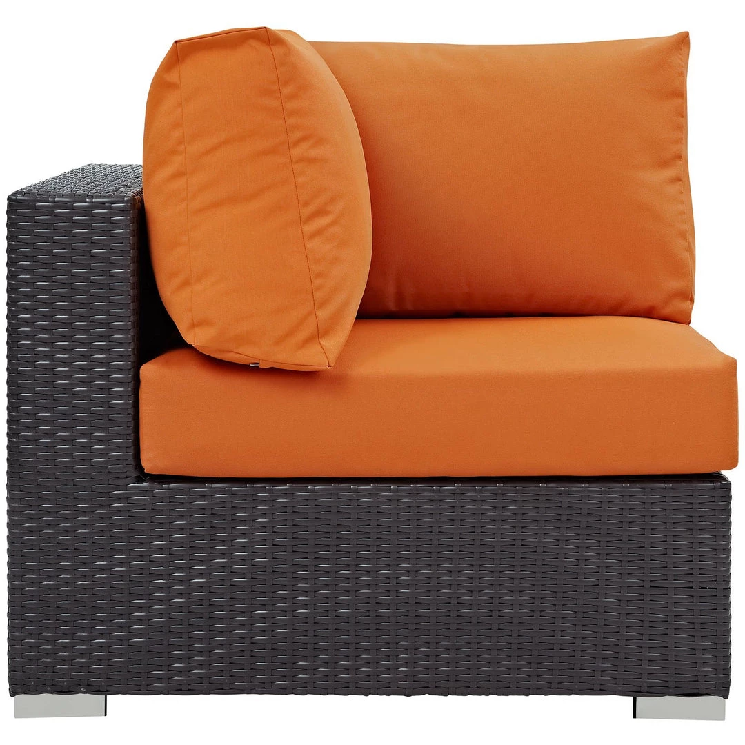 Modway Convene Outdoor Patio Corner Espresso Orange Outdoor Sectional 2 Modway Convene Outdoor Patio Corner Espresso Orange Outdoor Sectional