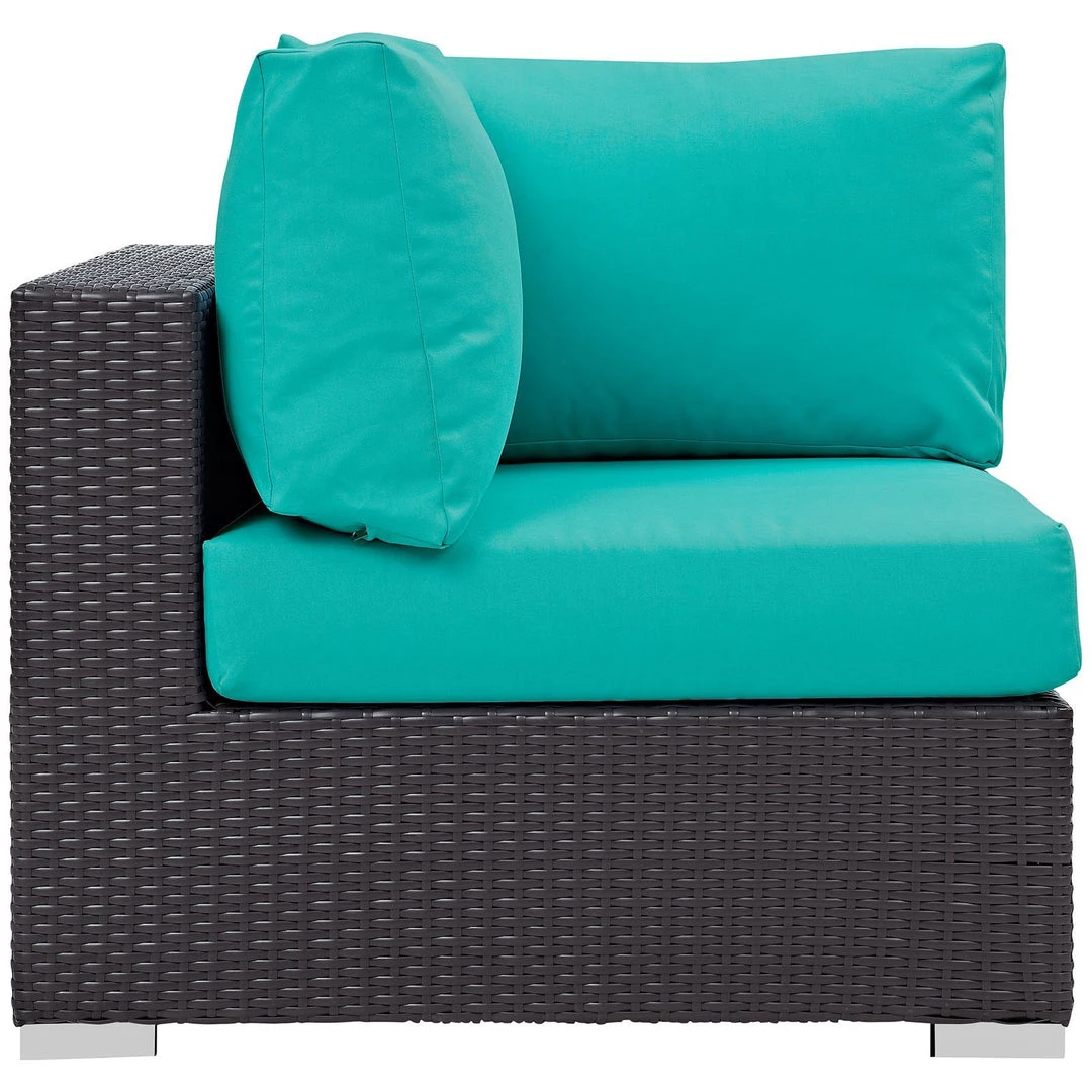 Modway Convene Outdoor Patio Corner Espresso Turquoise Outdoor Sectional 2 Modway Convene Outdoor Patio Corner Espresso Turquoise Outdoor Sectional