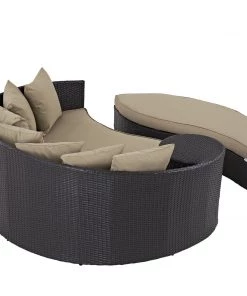 Modway Outdoor Daybeds Convene Outdoor Patio Daybed Espresso Mocha