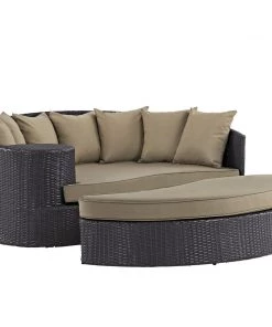 Modway Outdoor Daybeds Convene Outdoor Patio Daybed Espresso Mocha