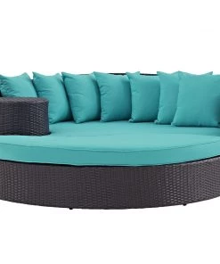 Modway Outdoor Daybeds Convene Outdoor Patio Daybed Espresso Turquoise