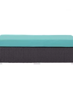 Modway Ottomans Convene Outdoor Patio Fabric Rectangle Ottoman Espresso Turquoise 9 Modway Ottomans Convene Outdoor Patio Fabric Rectangle Ottoman Espresso Turquoise