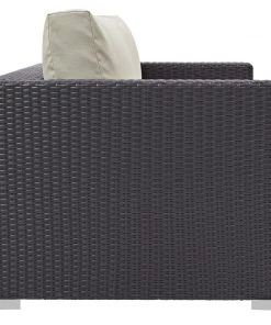 Modway Outdoor Loveseats Convene Outdoor Patio Loveseat Espresso Beige