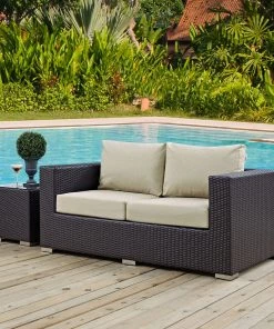 Modway Outdoor Loveseats Convene Outdoor Patio Loveseat Espresso Beige 10 Modway Outdoor Loveseats Convene Outdoor Patio Loveseat Espresso Beige