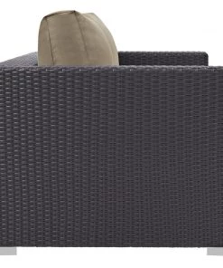 Modway Convene Outdoor Patio Loveseat Espresso Mocha