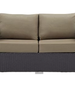 Modway Convene Outdoor Patio Loveseat Espresso Mocha