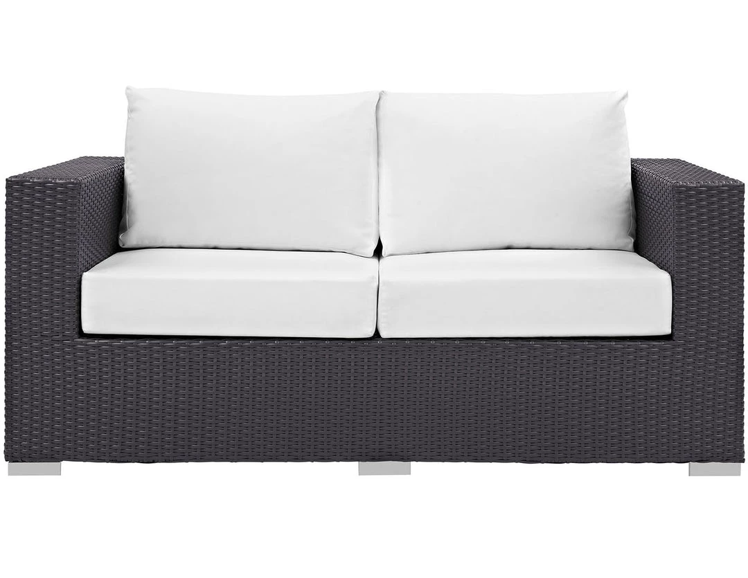 Modway Convene Outdoor Patio Loveseat Espresso White Outdoor Loveseats 4 Modway Convene Outdoor Patio Loveseat Espresso White Outdoor Loveseats