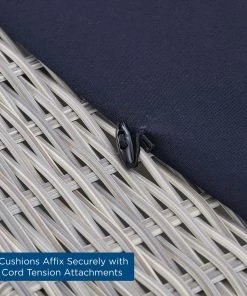 Modway Conway Sunbrella® Outdoor Patio Wicker Rattan Right-Arm Chair Light Gray Navy 15 Modway Conway Sunbrella® Outdoor Patio Wicker Rattan Right-Arm Chair Light Gray Navy