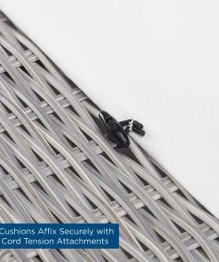 Modway Outdoor Sectional Conway Sunbrella® Outdoor Patio Wicker Rattan Right-Arm Chair Light Gray White