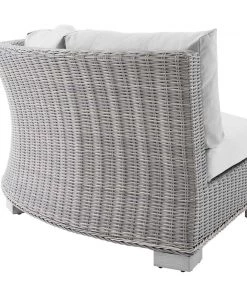 Modway Conway Sunbrella® Outdoor Patio Wicker Rattan Round Corner Chair Light Gray Gray 11 Modway Conway Sunbrella® Outdoor Patio Wicker Rattan Round Corner Chair Light Gray Gray