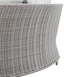 Modway Conway Sunbrella® Outdoor Patio Wicker Rattan Round Corner Chair Light Gray Gray 13 Modway Conway Sunbrella® Outdoor Patio Wicker Rattan Round Corner Chair Light Gray Gray