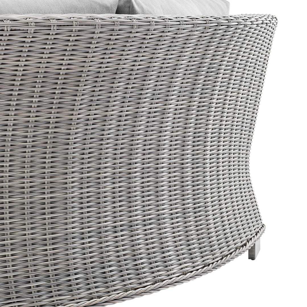 Modway Conway Sunbrella® Outdoor Patio Wicker Rattan Round Corner Chair Light Gray Gray 5 Modway Conway Sunbrella® Outdoor Patio Wicker Rattan Round Corner Chair Light Gray Gray