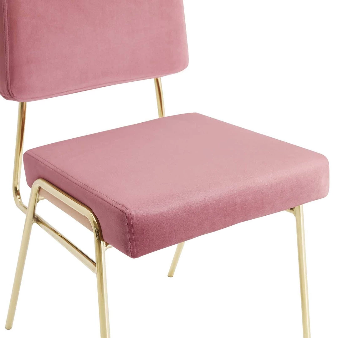 Modway Craft Dining Side Chair Performance Velvet Set Of 2 Gold Dusty Rose Dining Chairs 6 Modway Craft Dining Side Chair Performance Velvet Set Of 2 Gold Dusty Rose Dining Chairs