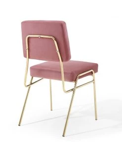 Modway Craft Dining Side Chair Performance Velvet Set Of 2 Gold Dusty Rose Dining Chairs 12 Modway Craft Dining Side Chair Performance Velvet Set Of 2 Gold Dusty Rose Dining Chairs