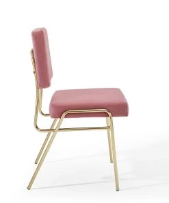 Modway Craft Dining Side Chair Performance Velvet Set Of 2 Gold Dusty Rose Dining Chairs 11 Modway Craft Dining Side Chair Performance Velvet Set Of 2 Gold Dusty Rose Dining Chairs