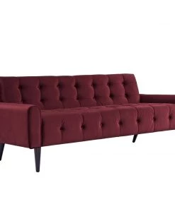 Modway Delve Performance Velvet Sofa Maroon SOFAS