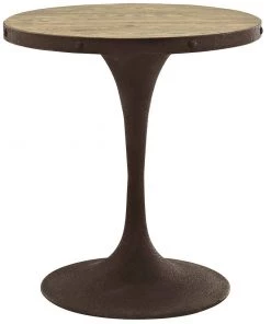 Modway Dining Tables Drive 28" Round Wood Top Dining Table Brown