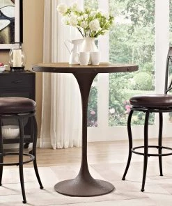 Modway Tables Drive Wood Bar Table Brown