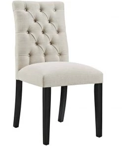 Modway Dining Chairs Duchess Dining Chair Fabric Set Of 4 Beige