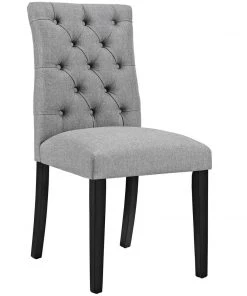 Modway Duchess Dining Chair Fabric Set Of 4 Light Gray Dining Chairs