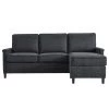 Modway Sectionals Ashton Upholstered Fabric Sectional Sofa Charcoal