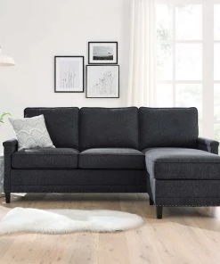 Modway Sectionals Ashton Upholstered Fabric Sectional Sofa Charcoal 7 Modway Sectionals Ashton Upholstered Fabric Sectional Sofa Charcoal