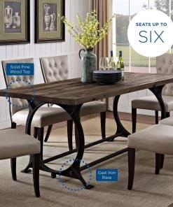 Modway Effuse Rectangle Wood Top Dining Table Brown 9 Modway Effuse Rectangle Wood Top Dining Table Brown