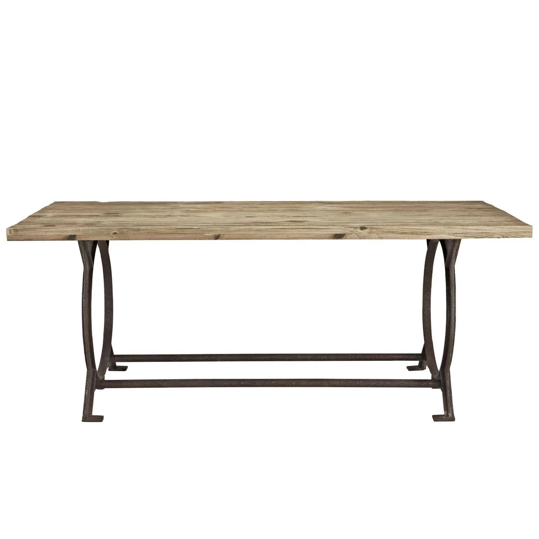 Modway Effuse Rectangle Wood Top Dining Table Brown 1 Modway Effuse Rectangle Wood Top Dining Table Brown