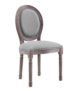 Modway Emanate Dining Side Chair Upholstered Fabric Set Of 4 Light Gray Dining Chairs