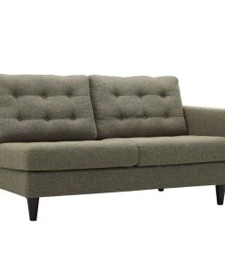 Modway Sectionals Empress Right-Facing Upholstered Fabric Loveseat Oatmeal