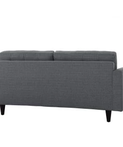 Modway Loveseats Empress Upholstered Fabric Loveseat Gray 7 Modway Loveseats Empress Upholstered Fabric Loveseat Gray