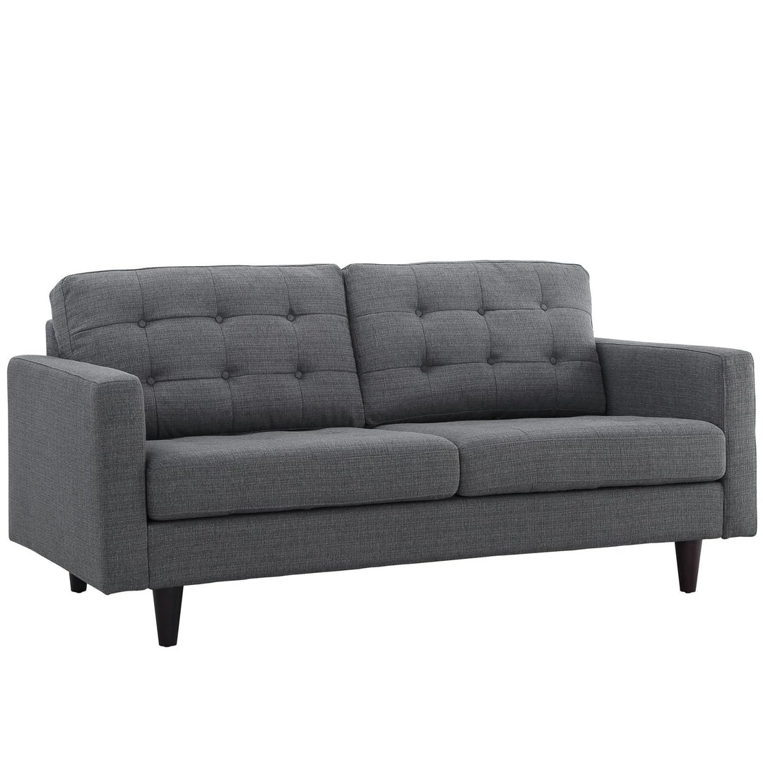 Modway Loveseats Empress Upholstered Fabric Loveseat Gray 2 Modway Loveseats Empress Upholstered Fabric Loveseat Gray