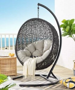 Modway Encase Swing Outdoor Patio Lounge Chair Swing Chairs