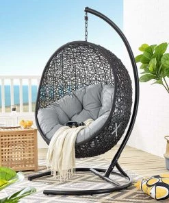 Modway Encase Swing Outdoor Patio Lounge Chair Swing Chairs