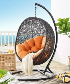 Modway Encase Swing Outdoor Patio Lounge Chair Swing Chairs