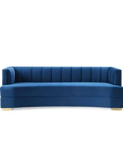 Modway Encompass Channel Tufted Performance Velvet Curved Sofa Navy 12 Modway Encompass Channel Tufted Performance Velvet Curved Sofa Navy