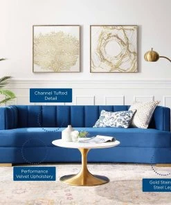 Modway Encompass Channel Tufted Performance Velvet Curved Sofa Navy 15 Modway Encompass Channel Tufted Performance Velvet Curved Sofa Navy