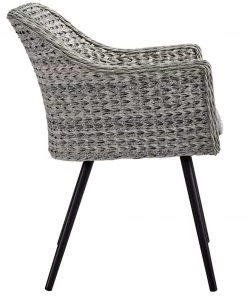 Modway Endeavor Dining Armchair Outdoor Patio Wicker Rattan Set Of 2 Gray Gray Armchair Sets 11 Modway Endeavor Dining Armchair Outdoor Patio Wicker Rattan Set Of 2 Gray Gray Armchair Sets