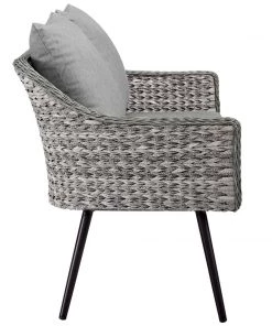 Modway Endeavor Outdoor Patio Wicker Rattan Loveseat Gray Gray Outdoor Loveseats