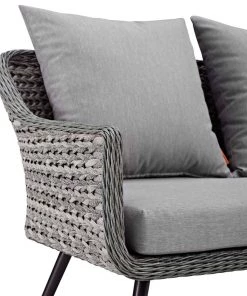 Modway Endeavor Outdoor Patio Wicker Rattan Loveseat Gray Gray Outdoor Loveseats 9 Modway Endeavor Outdoor Patio Wicker Rattan Loveseat Gray Gray Outdoor Loveseats