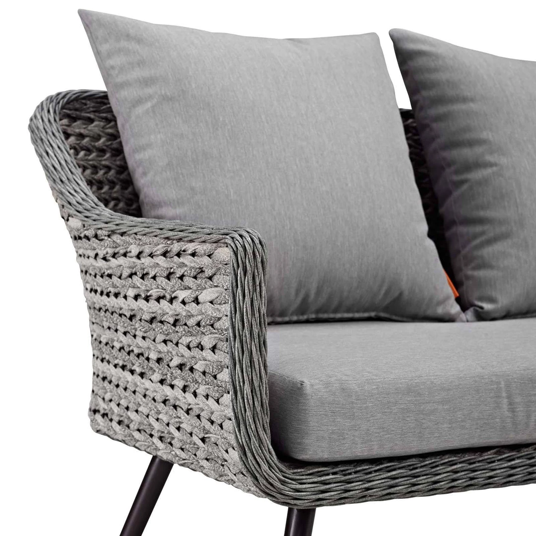 Modway Endeavor Outdoor Patio Wicker Rattan Loveseat Gray Gray Outdoor Loveseats 4 Modway Endeavor Outdoor Patio Wicker Rattan Loveseat Gray Gray Outdoor Loveseats