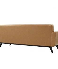 Modway Engage 2 Piece Leather Living Room Set Tan Living Room Sets